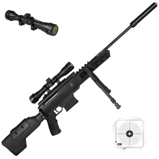 Espingarda/chumbinho 5.5 Black Ops Sniper + Luneta + Bipe