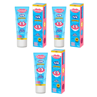 Trio Gel Dental Carmed Fini Dentaduras Com Flúor 70g - Cimed em Oferta na Shopee