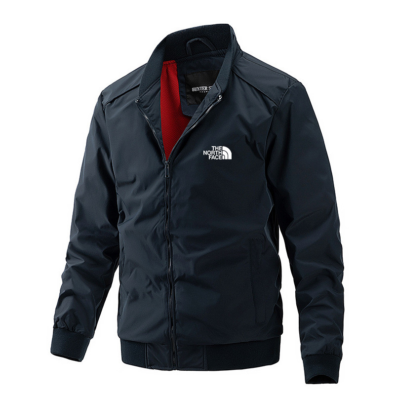 TNF Men Casaco De Vôo De Beisebol De Colarinho De Pé Para O Exterior Tamanho Windbreaker Plus