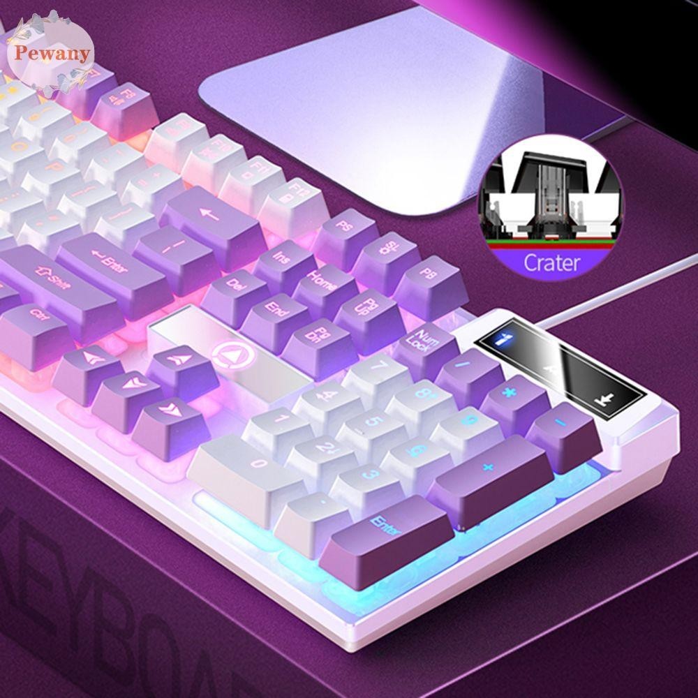 Teclado Mecânico De Jogo PEWANY ABS Blue Black E-sports 104 Teclas Periféricos Anti-Fantasmas Para Computador Eixo Emissão De Luz