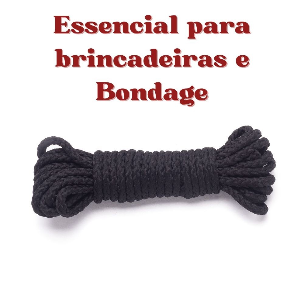 Corda Para Bondage De 5M Linha Sado Preto Sexy Fantasy