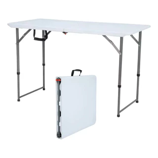 Mesa Dobrável Branca Super Robust 1.2m Nautika Fácil Transporte Camping Festa Pescaria Alça