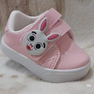 Tênis Coelha bolofofos rosa bebê menina infantil