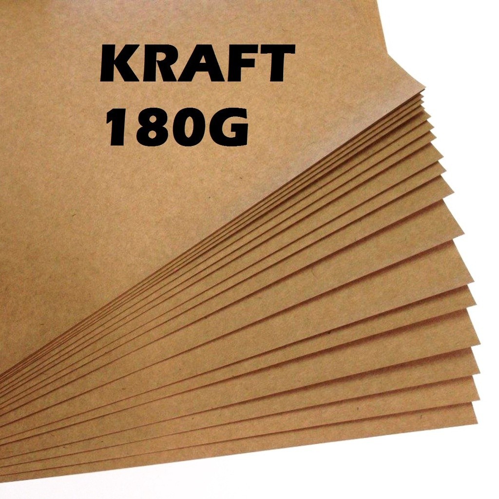 Papel Kraft 50 Folhas 180g A4 Artesanato Papelaria Premium Masterprint