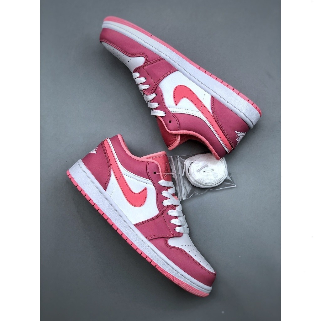 Temnis Nike Air Jordan 1 Bass Desert Berry Rosa Branco AJ1 Tênis De ...