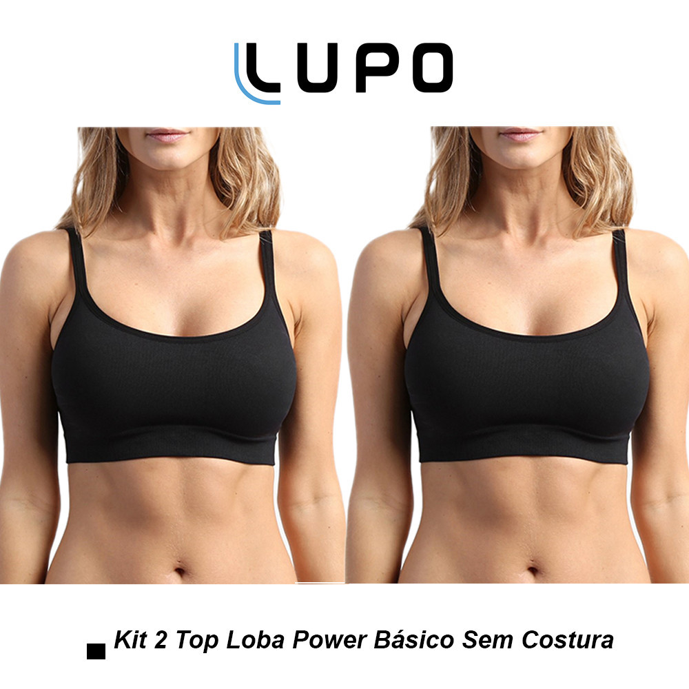 Kit 2 Sutiã Top Lupo Loba Power Básico Sem Costura 41018-001 | Brasil