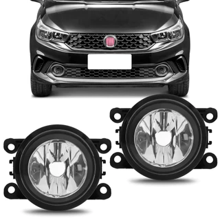 Par Farol de Milha Auxiliar Fiat Argo e Cronos 2017 até 2022 Lente Vidro