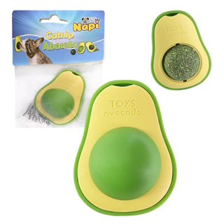 Catnip Abacate Semente 360º Brinquedo Interativo Erva Natural Pirulito c/ Fita Adesiva Dupla Face p/ Parede Gatos Pets