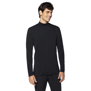 Camiseta Lupo Micromodal Manga Longa Gola Alta Sem Costura
