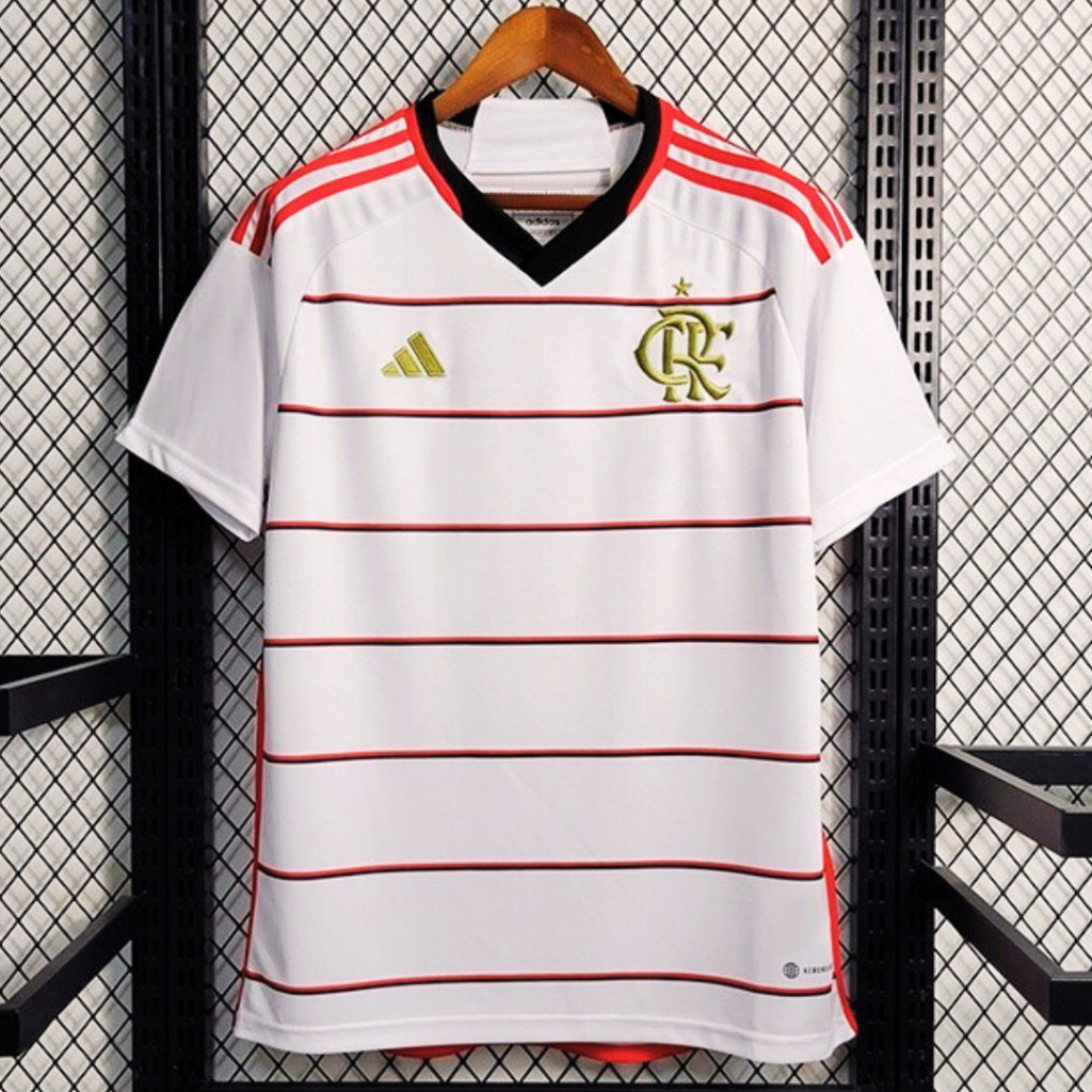Nova Camisa do Flamengo Branca Listrada 2024 Masculina !! | Shopee Brasil