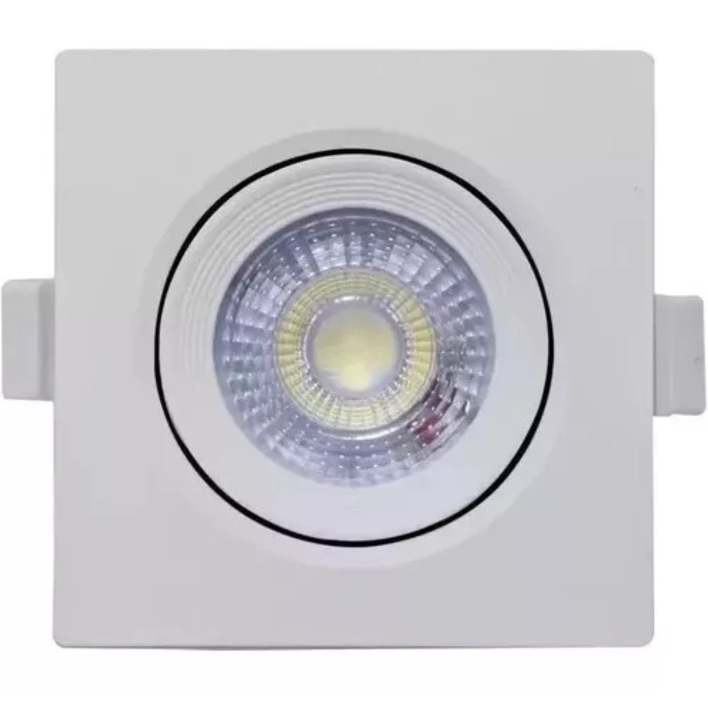 Spot Led 12w Embutir Gesso Quadrado Direcionavel Luz Fria Avant