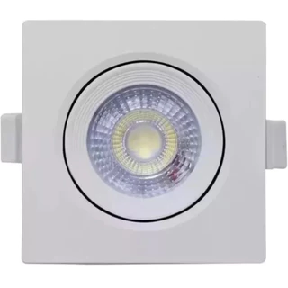 Spot Led 12w Embutir Gesso Quadrado Direcionavel Luz Fria Avant