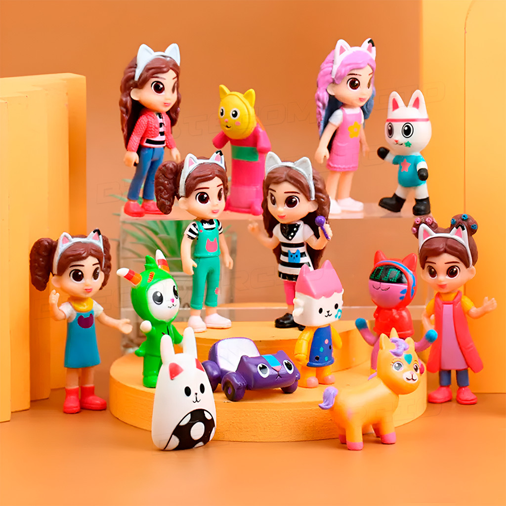 Kit 13 Peças Brinquedos Casa Magica da Gabby 7cm Infantil | Shopee