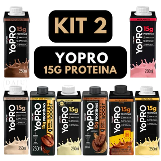 Kit 2 YoPro Bebida Láctea 15G De Proteína 250ML Danone Sabores em Oferta na Shopee