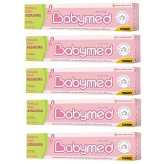 Kit 5 Pomada De Assaduras Rosa 45g - BabyMed em Oferta na Shopee