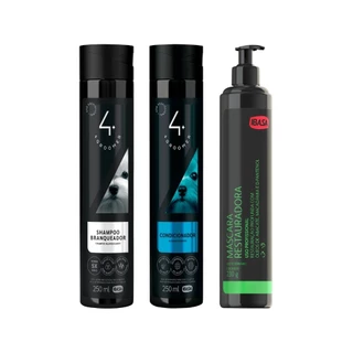 Shampoo Branqueador 250ml + Cond. 250ml + Máscara Restauradora 230g - Ibasa