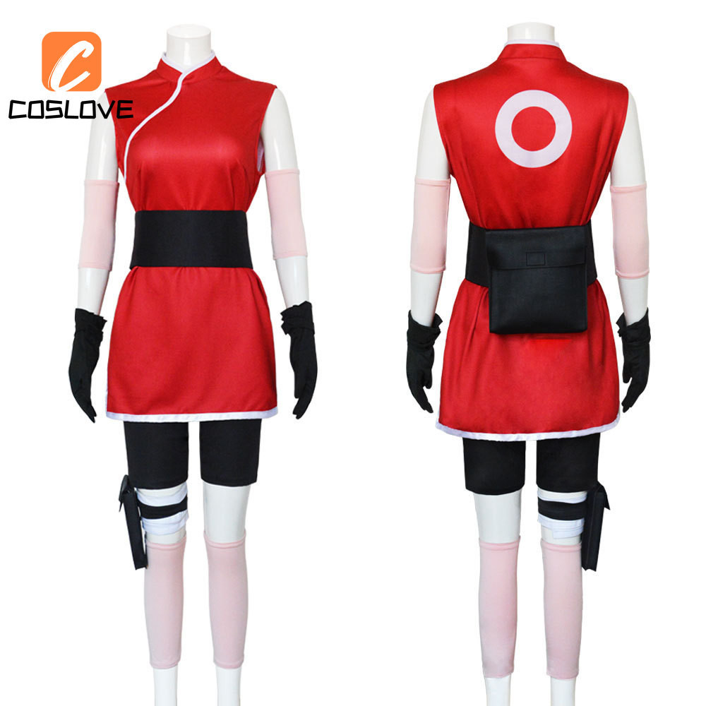 Anime Naruto Haruno Sakura Cosplay Fato De Fantasia Completo Para Mulher  Manga Curta Ninja Uniformes Fantasias De Festa | Shopee Brasil