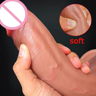 SP-36 Macio sexy enorme de pele sentimento realista pênis brinquedos sexuais para mulheres grandes paus dupla layersilicong copo estimulador anal