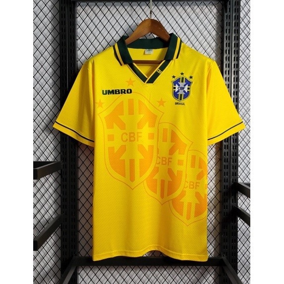 Retro 1994 Brasil Camisa De Futebol Doméstico 37W4 YPZO
