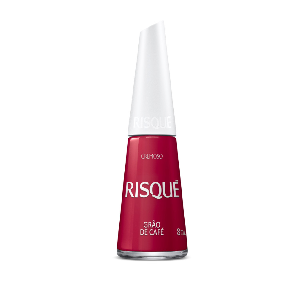 Esmalte Cremoso Risque Grao Cafe 8Ml Manicure | Shopee Brasil