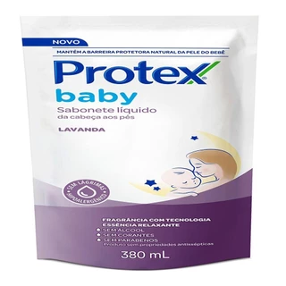 Refil Sabonete Líquido para Bebês Protex Baby Lavanda 380ml em Oferta na Shopee
