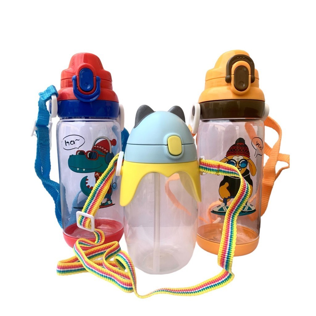 Garrafa Infantil Com Tampa E Canudo Város Modelos Shopee Brasil