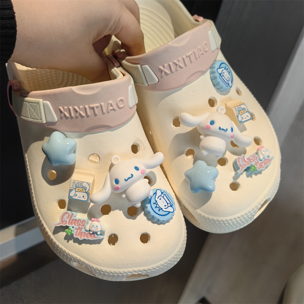 Desenho Animado Sanrio Cinnamoroll Jibitz Crocs Set Hello Kitty Jibits Charme Minha Melodia Sapato Encanta Alfinete Kuromi Anime Jibbits Crocks Kids Sapatos Acessórios Decoração