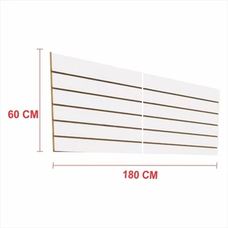 Painel canaletado 60x180 Branco kit placa mdf loja canaletado canelado E-nichos