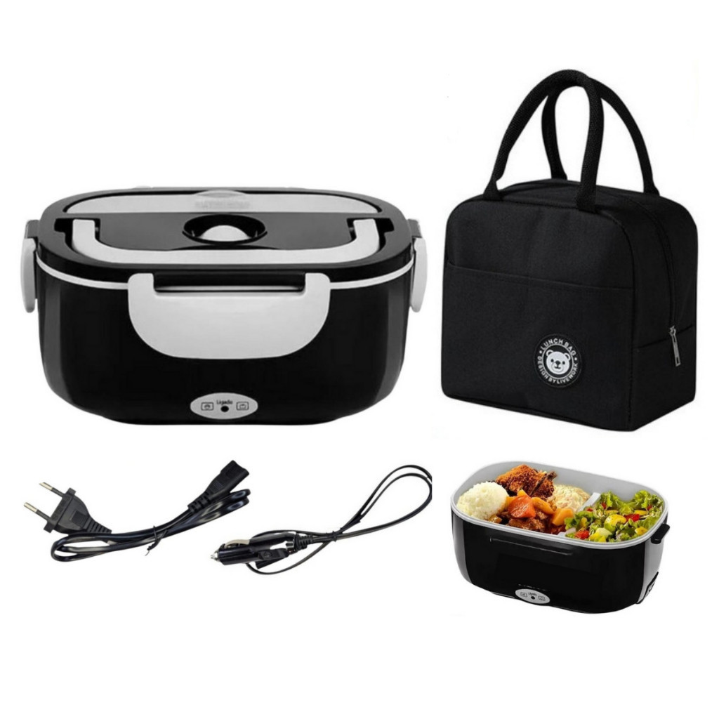 MARMITA ELÉTRICA 12V/24V 110V/220V CARRO CAMINHÃO E TOMADA CASA BIVOLT + BOLSA TÉRMICA