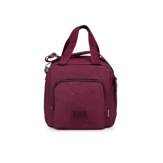 Lancheira Escolar Juvenil Feminina Crinkle Glitter Vinho