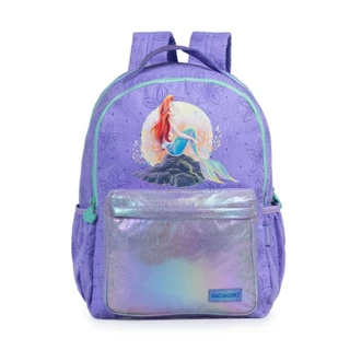 Mochila Escolar Infanto-Juvenil Feminina Ariel  Glitter Lilás