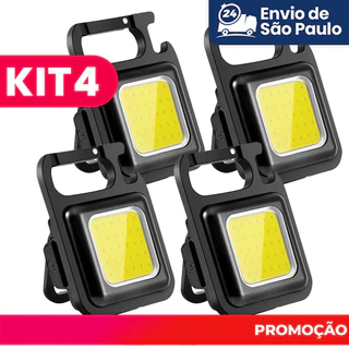 Mini Lanterna Com Chaveiro Recarregável LED/USB Portátil E Lanternas Abridoras , Iluminação Ajustável 3 Modos De Luz