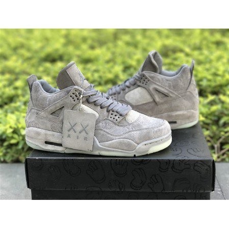 6PSL Kaks X Air Jordan 4 Retro aj4 Sapatos De Basquetebol Masculino Gray/White