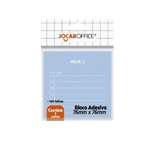 Bloco Adesivo Azul Hoje 100 Folhas Jocar Office Shopee Brasil 7699