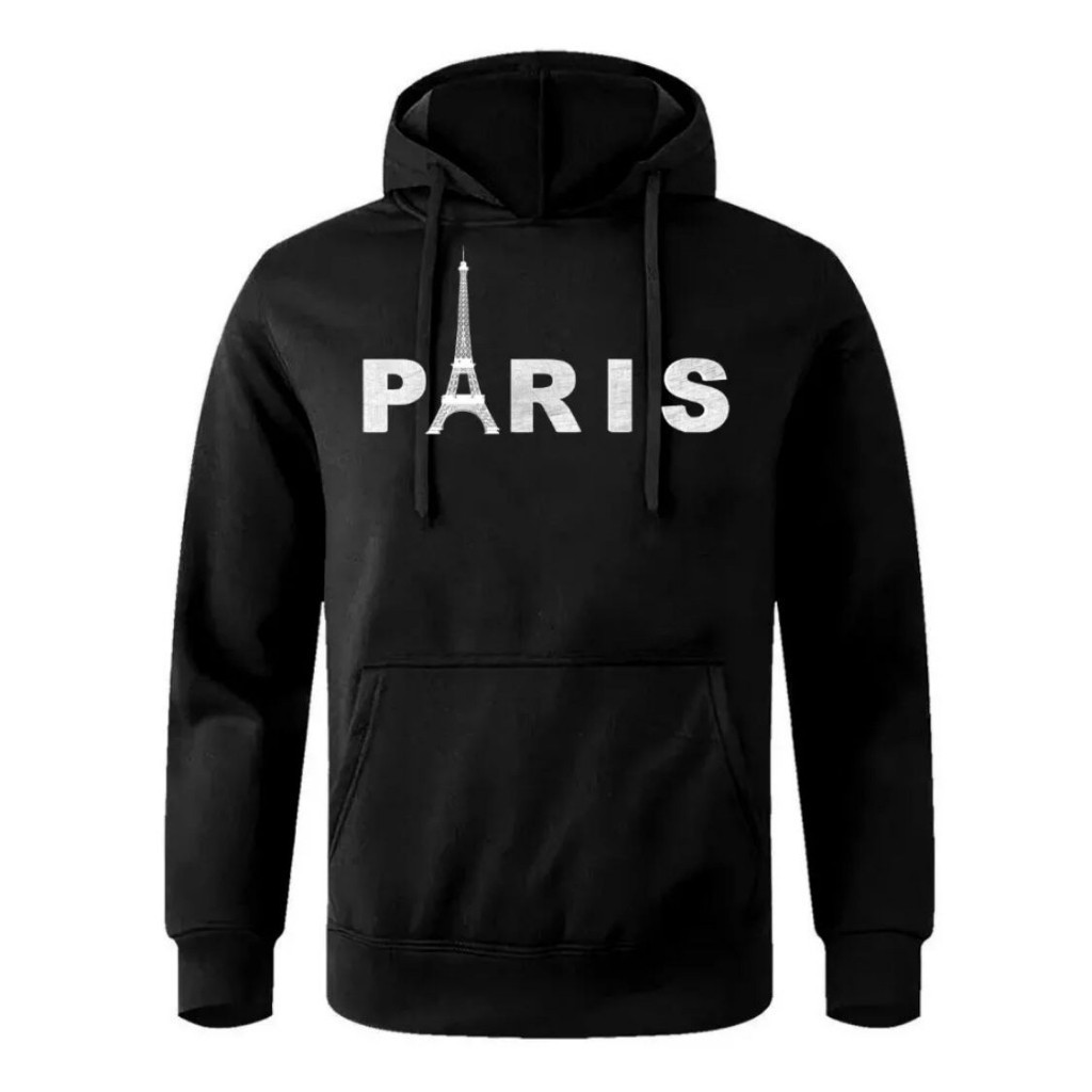 Blusa de Frio Streetwear Unissex com Estampa do City Paris Tamanhos do ...