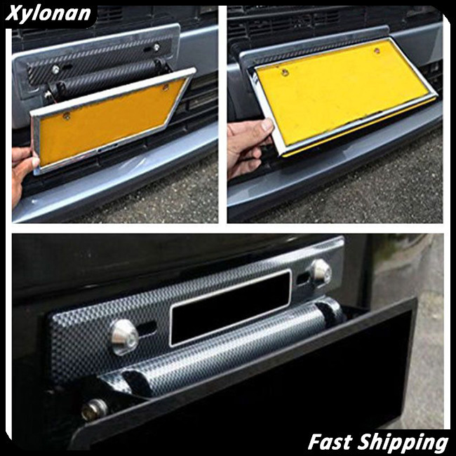XY Porta Placas De Placa De Carro Com Suporte De Luz Traseira Ajustável Universal