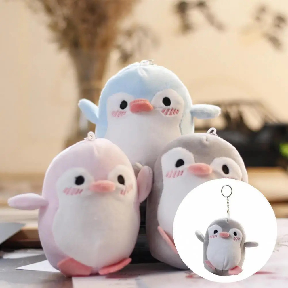 Pingente de pinguim de pelúcia PP algodão chaveiro de pelúcia pingente de pinguim de desenho animado