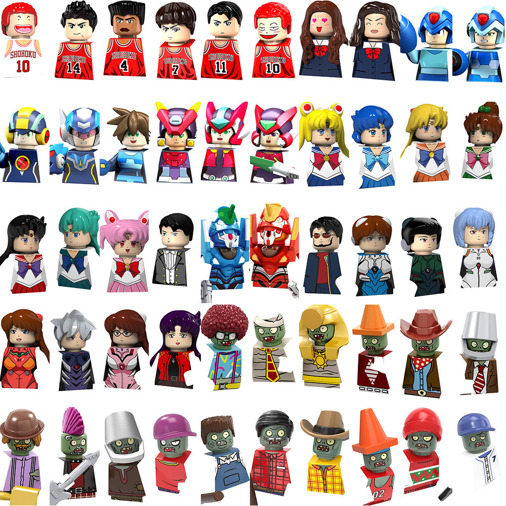 MiniFigures Série Blocos De Construção Slam Dunk ROCKMAN SAILOR MOON ...
