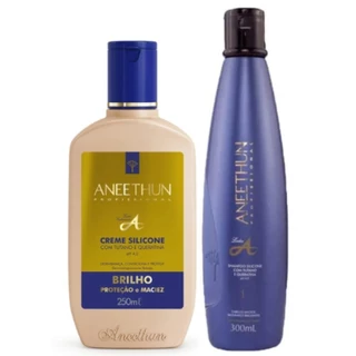 Kit Aneethun Linha A Shampoo 300ml, Creme de Silicone 250ml (2 produtos)