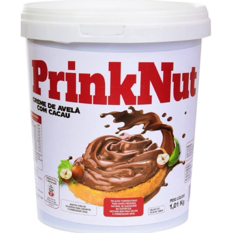 Creme De Avelã Prinknut Tipo Nutella Balde 1kg em creme de avelã
