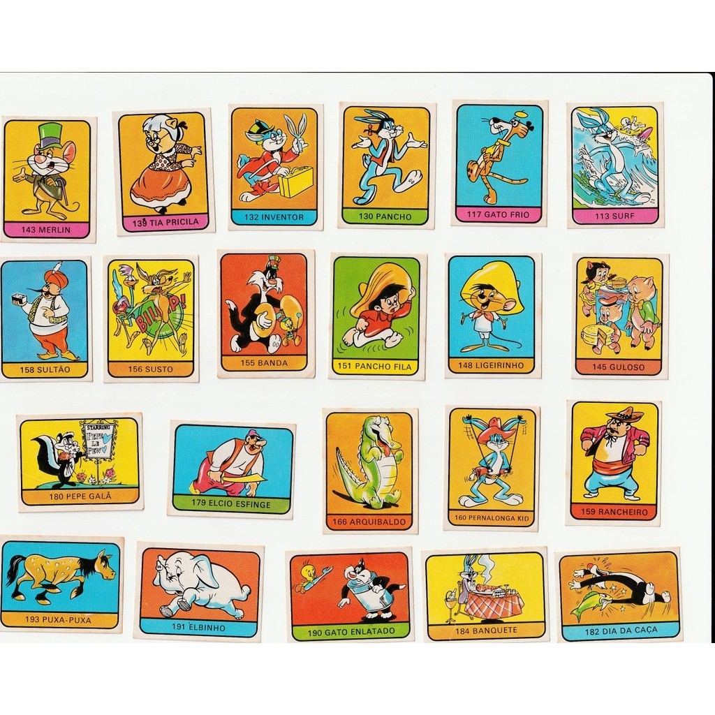 Lote 55 Figurinhas do Álbum Turma do Pernalonga 1978 | Shopee Brasil