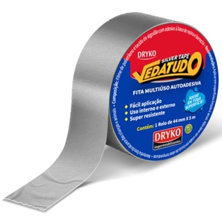 Fita adesiva 44 mm x 5 m - Silver tape Dryko