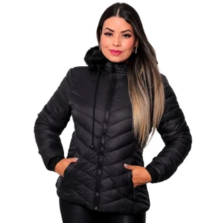 Jaqueta Bobojaco Impermeável Revestida Feminina - Preto em Oferta na Shopee