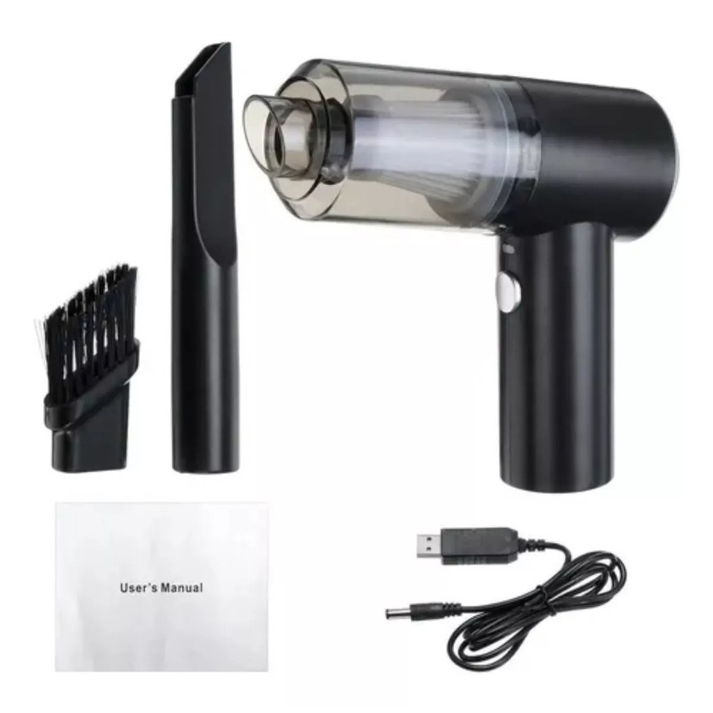 Imagem do produto Carro preto pó aspirador de pó carro doméstico pequeno linha completa aspirador de pó de alta qualidade 2.000mah 6