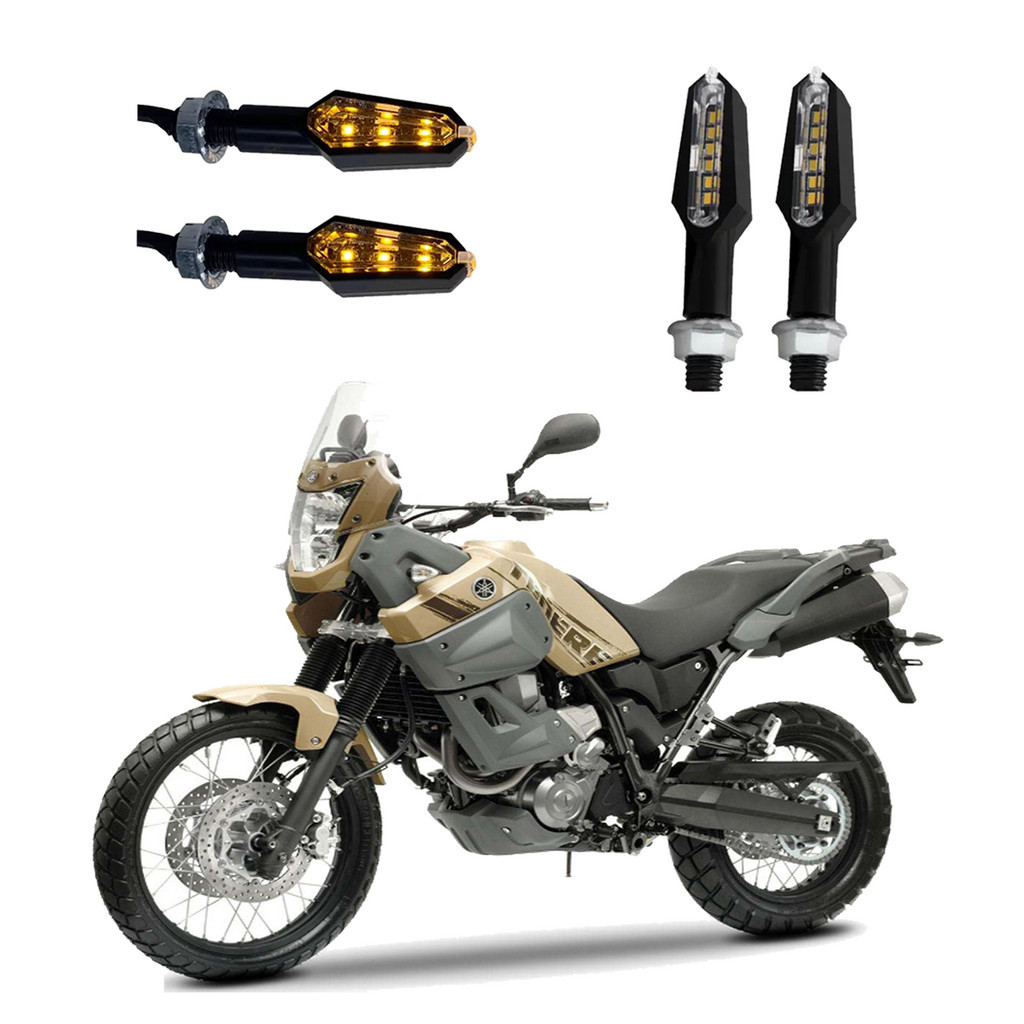 KIT 4 Luz Seta Esportiva Pisca de Led Modelo P29 Para Moto XTZ 250 Tenere Ano 2004 2005 2006 2007 2008 2009