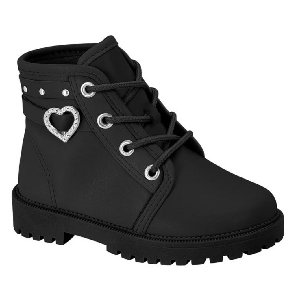 Bota Infantil Molekinha Cano Curto Berlim Coração