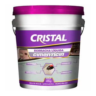 Borracha Liquida Cimenticia Impermeabilizante Cristal 20KG Cinza