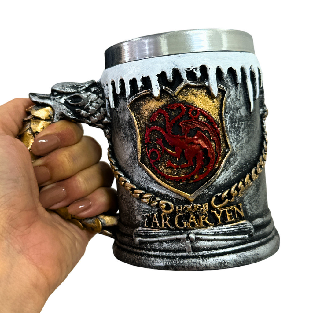 Caneca Chopp Cerveja House Targaryen Dragão 300 ML