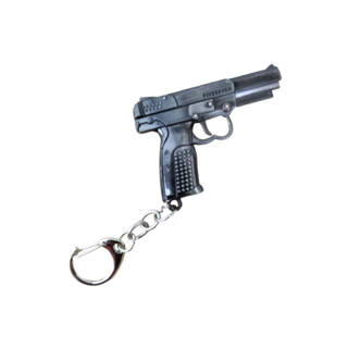 Chaveiro Miniatura Arma Pistola Revolver Fiveseven Metal Prata