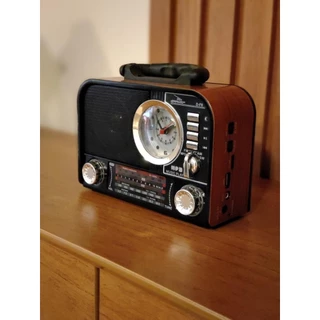 Rádio Portatil Retro Vintage Antigo 100w PMPO Bluetooth Pendrive Recarregavel Cabo Direto Energia